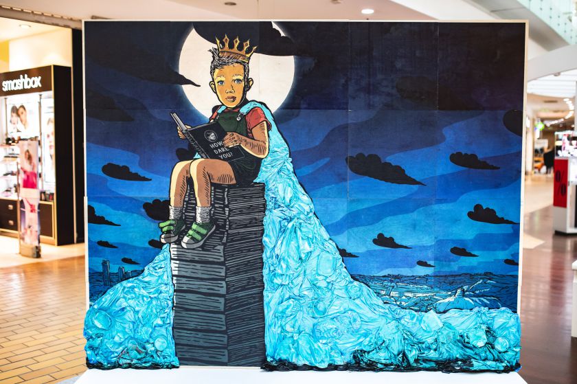 Naujausioje Algio Kriščiūno meninėje instaliacijoje – šiukšlės, Gretos Thunberg citata ir prasminga žinutė