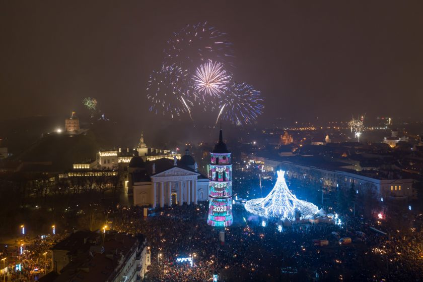 Pamatykite, kaip 2020-uosius pasitiko Vilnius
