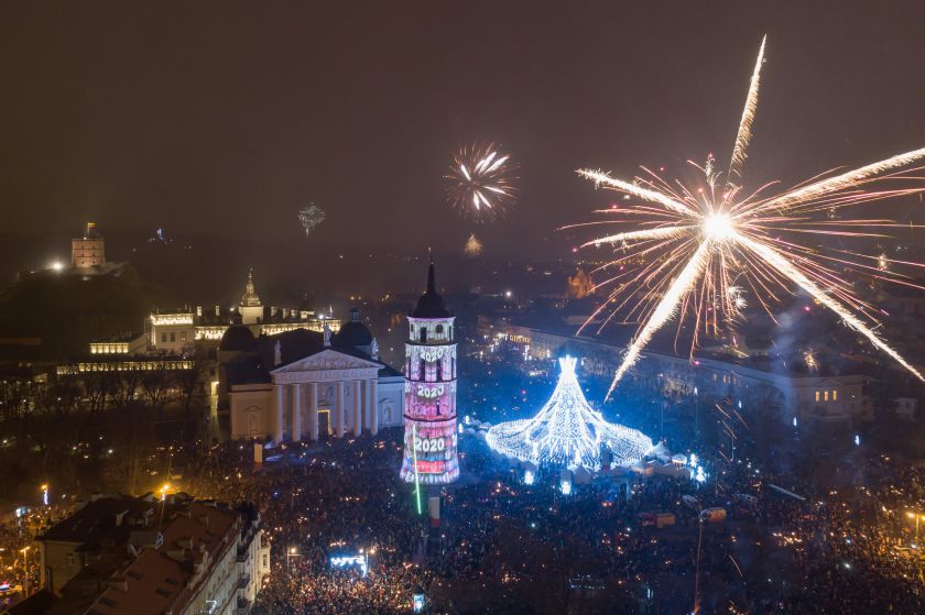 Pamatykite, kaip 2020-uosius pasitiko Vilnius