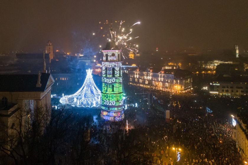 Pamatykite, kaip 2020-uosius pasitiko Vilnius