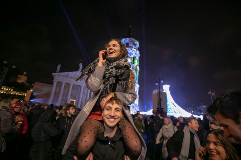 Pamatykite, kaip 2020-uosius pasitiko Vilnius