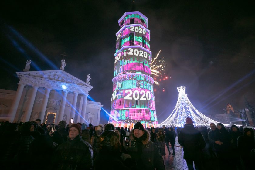 Pamatykite, kaip 2020-uosius pasitiko Vilnius