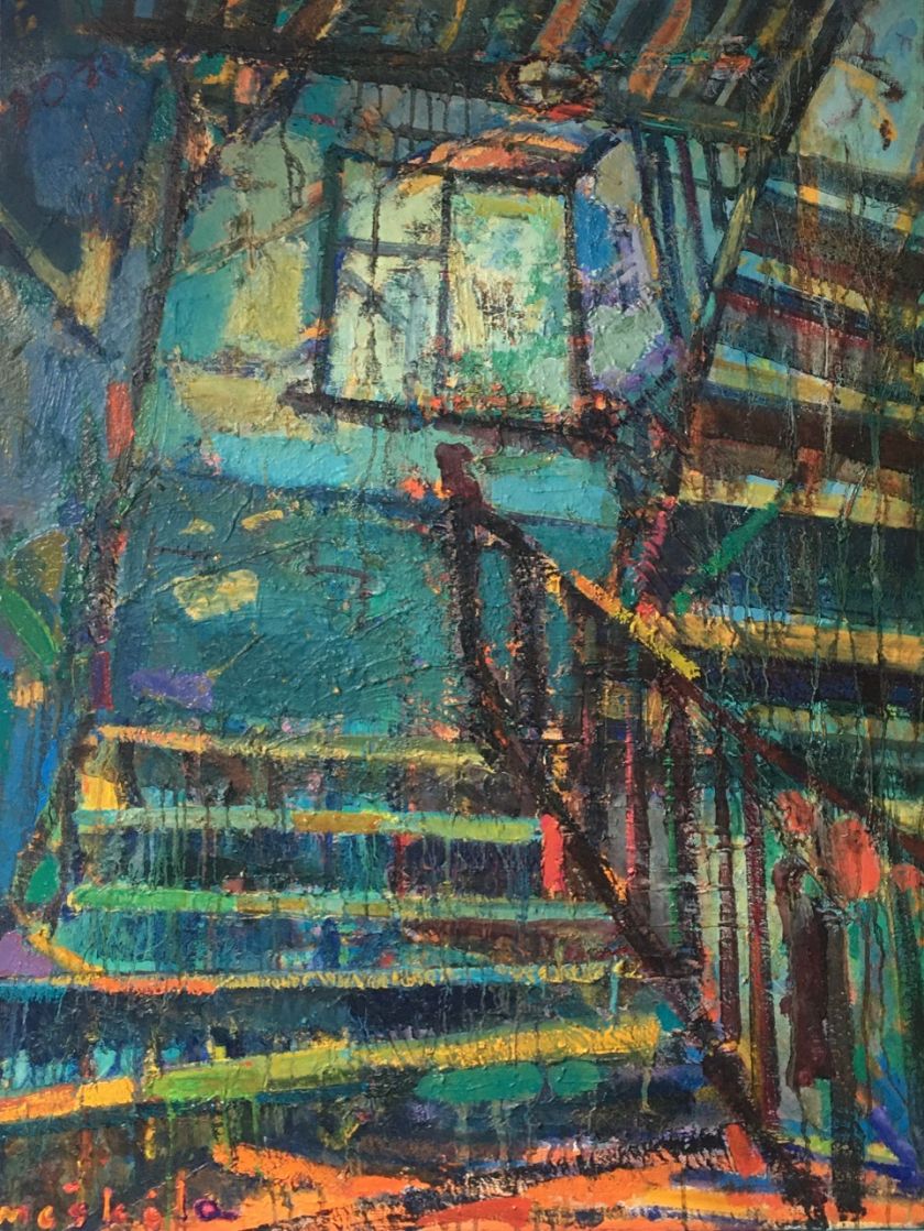 Klajonės Vilniumi – naujausioje Manto Meškėlos tapybos parodoje 