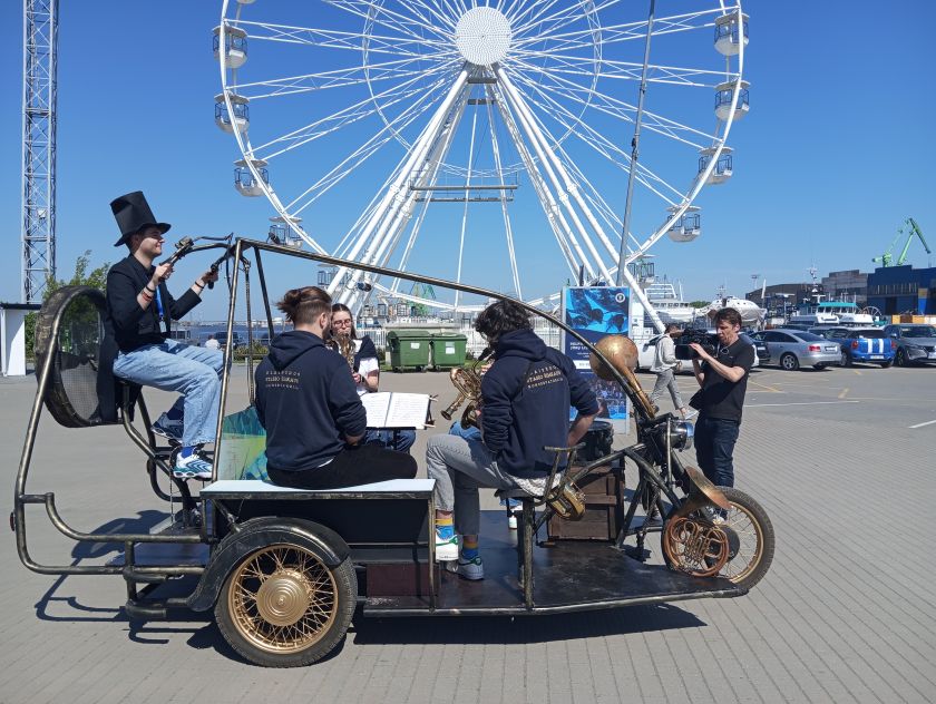 MB Sunkiosios technikos servisas pristato pirmąjį muzikinį dviratį Klaipėdoje