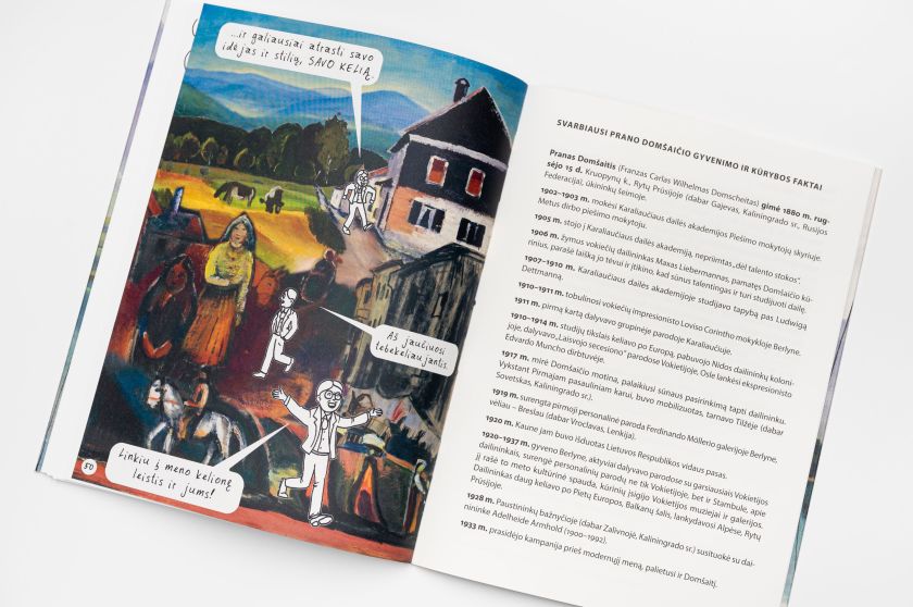 LNDM Nacionalinėje dailės galerijoje – komikso apie dailininką Praną Domšaitį pristatymas